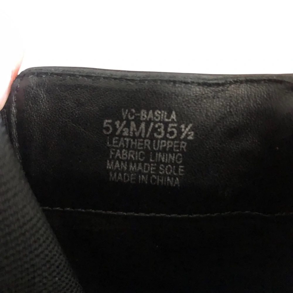 Vince Camuto Basila Black Soft Leather Heel Women Boots Size 5.5 - Picture 9 of 10